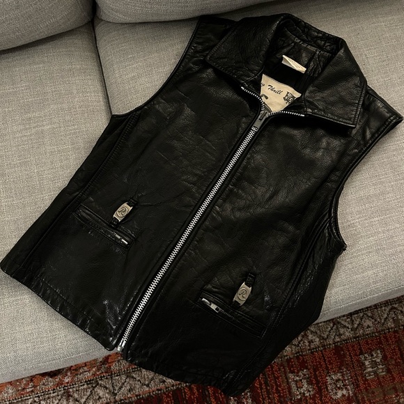 Vintage real leather biker vest - Picture 1 of 6